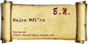 Bajza Míra névjegykártya